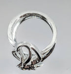 Sterling Silver or 14kt Gold Freeform Swirl Ring Shank Size 7 setting DYI Jewelry,  Fashion Ring 168-047/148-047