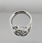Sterling Silver or 14kt Gold Freeform Ring Shank Size 7 setting DYI Jewelry,  Fashion Ring 168-017/148-017