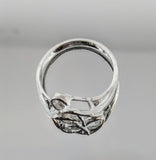 Sterling Silver or 14kt Gold Freeform Ring Shank Size 7 setting DYI Jewelry,  Fashion Ring 168-017/148-017