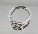 Sterling Silver or 14kt Gold Freeform flower Ring Shank Size 7 setting DYI Jewelry,  Fashion Ring 168-027/148-027