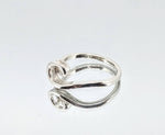 Sterling Silver or 14kt Gold Multi swirl Freeform Ring Shank Size 7 setting DYI Jewelry,  Fashion Ring 168-028/148-028