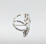 Sterling Silver or 14kt Gold Freeform Ring Shank Size 7 setting DYI Jewelry,  Fashion Ring 168-032/148-032