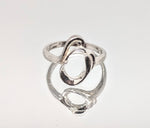 Sterling Silver or 14kt Gold Freeform Ring Shank Size 7 setting DYI Jewelry,  Fashion Ring 168-033/148-033