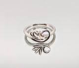 Sterling Silver or 14kt Gold Looped Freeform Ring Shank Size 7 setting DYI Jewelry,  Fashion Ring 168-025/148-025