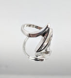 Sterling Silver or 14kt Gold Freeform Wave Ring Shank Size 7 setting DYI Jewelry,  Fashion Ring 168-071/148-071