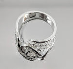 Sterling Silver or 14kt Gold Freeform Textured Ring Shank Size 7 setting DYI Jewelry,  Fashion Ring 168-082/148-082