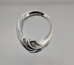Sterling Silver or 14kt Gold Freeform Textured Ring Shank Size 7 setting DYI Jewelry,  Fashion Ring 168-091/148-091