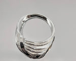 Sterling Silver or 14kt Gold Freeform Textured Ring Shank Size 7 setting DYI Jewelry,  Fashion Ring 168-092/148-092