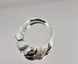 Sterling Silver or 14kt Gold Freeform Textured Ring Shank Size 7 setting DYI Jewelry,  Fashion Ring 168-093/148-093