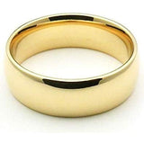 Solid 14kt Yellow Gold Domed Comfort Fit Wedding Band, 4mm, 5mm, or 6mm Wide, Size 4-12, 243-341