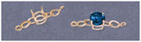 Solid Sterling Silver or 14kt Gold Chain Bracelet Link for 6-8mm Round Stones, DIY Bracelet, Custom made, DIY Jewelry, 167-814/147-814