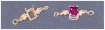 Solid Sterling Silver or 14kt Gold Leaf Bracelet Link For 7x5-10x8 Emerald Cut, DIY Bracelet, Custom made, DIY Jewelry, 167-823/147-823