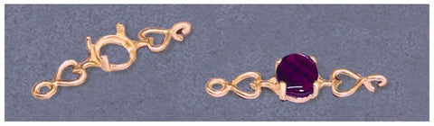 Solid Sterling Silver or 14kt Gold Heart Bracelet Link for 7x5-10x8 Oval Cabochon Stones, DIY Bracelet, Custom made, 167-862/147-862