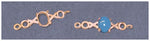 Solid Sterling Silver or 14kt Gold, Xs and Os Bracelet Link for 7x5-10x8 Oval Cabochon Stones, DIY Bracelet, Custom made, 167-865/147-865