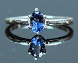 Solid 14kt Yellow, White, or Rose Gold Natural Blue Sapphire, 5x3-7x5mm Oval, VS Clarity, Ring Size 5-8, 143-466, Fine Jewelry