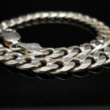 Solid 925 Sterling Silver Men's Miami Cuban Link Chain Bracelet – 10mm, All Sizes