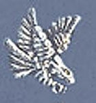 Solid Sterling Silver Small, Medium or Large Finished Antique Eagle, Bald Eagle, Charm, DYI Jewelry, With Loop on Back, 570-075/076/077