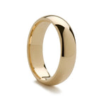 Solid 14kt Yellow Gold Domed Wedding Band, 3mm, 4mm, 5mm, or 6mm Wide, Size 4-12, 243-342