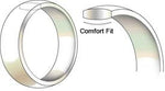 Solid 14kt Yellow Gold Domed Comfort Fit Wedding Band, 4mm, 5mm, or 6mm Wide, Size 4-12, 243-341