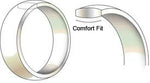 Solid 14kt Yellow Gold Beaded Dome Comfort Fit Wedding Band, 4mm, 5mm, or 6mm Wide, Size 4-12, 243-345
