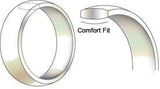 Solid 14kt White Gold Domed Comfort Fit Wedding Band, 4mm, 5mm, or 6mm Wide, Size 4-12, 253-344
