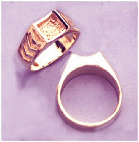 Sterling Silver or 14kt Gold Men's Vee Shank Ring Shank Sz 11 setting DYI Jewelry, Custom, Fashion 163-411/143-411