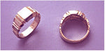 Sterling Silver or 14kt Gold Men's Geometric Aztec Ring Shank Sz 11 setting DYI Jewelry, Custom, Fashion 163-412/143-412