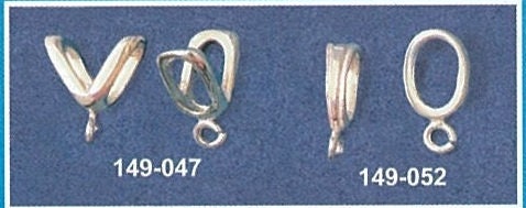 Solid Sterling Silver Or Yellow or White Gold Omega Dangle Bail, Slider Bail, Open Ring New, Made in USA 149-047