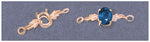 Solid Sterling Silver or 14kt Gold Leaf Bracelet Link for 7x5-10x8 Oval Stones, DIY Bracelet, Custom made, DIY Jewelry, 167-853/147-853