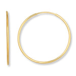 Gold Filled Endless Hoop Earrings, 1 Set, 12-32mm Diameter, Safety Earrings, Children's Jewelry, Fine Jewelry, 224-012