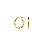 Solid 14kt Yellow Gold Euro Hoop Earrings, 1 Set, 2mm-5mm Thick, 20-40mm Diameter, Fine Jewelry, Classic Style, Timeless, 244-220