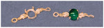 Solid Sterling Silver or 14kt Gold Leaf Bracelet Link for 7x5-10x8 Oval Cabochon Stones, DIY Bracelet, Custom made, 167-863/147-863