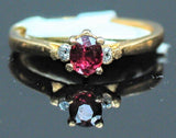 Solid 14kt Yellow, White, or Rose Gold Natural Ruby or Blue Sapphire, Diamond Accented, VS Clarity, Ring Size 5-8, 143-524, Fine Jewelry