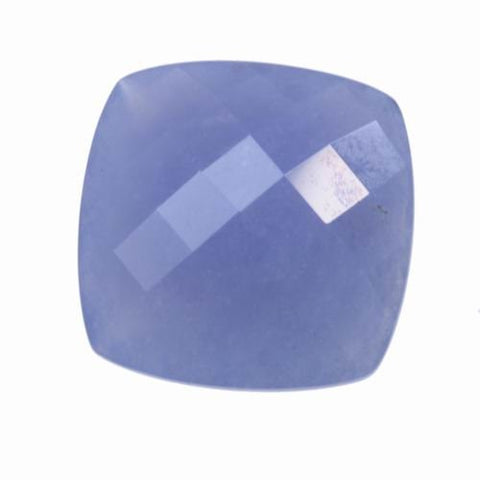 Wholesale, Natural American Blue Chalcedony Checkerboard Cushion (Cabochon) 14mm, 15mm, 16mm, or 20mm, Top Quality, USA Natural Mined Stone