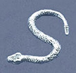 Solid Sterling Silver Large  Casted Snake, Rattlesnake, Charm, DYI Jewelry, For Silversmiths, Rough Casted, Solder, 560-023