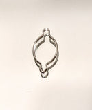 Solid Sterling Silver or Yellow Gold Filled 5x3-10x8mm Oval Wire Bezel Dangle Setting, Double Loop, Wire Tite, Faceted or Cabochon 263-250