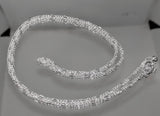 925 Solid Sterling Silver Italian Figaro Chain 16", 18", 20", 1.4mm, New, Made in USA 460-170