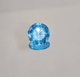 Wholesale, Natural African Swiss Blue Topaz, 4.42ct, 10mm Round, VVS Eye Clean, Loose Stone, Exceptional Color, Unique Stone, Large
