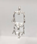 Solid Sterling Silver or 14kt Yellow or White Gold 10x8-20x15 Emerald Cut Pendant Setting, New, Made in USA 161-029/141-029