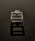 Solid Sterling Silver or 14kt Yellow or White Gold 5x3-30x22 Emerald Cut Pendant Setting, New, Made in USA 161-020/141-020
