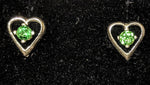 Solid Sterling Silver Natural (Genuine) Sapphire, Ruby, Emerald and More Heart Stud Earrings, Petite Earrings, Birthstone earrings