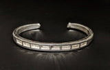 Solid Sterling Silver Inlay Blank Bracelet, Rough Casted, DYI Jewelry, Empty Bracelet, Engraving, For Silversmiths, 561-010