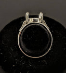 Solid Sterling Silver or 14kt Gold 12x10-25x18 Oval blank Cab (Cabochon) Ring setting Size 8-11, 163-900/143-900