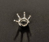 Sterling Silver or 14kt Gold, Platinum 1.7-15mm Round  6 Prong Small Head, Ring, Earring or Pendant, DYI Jewelry, Custom Made 144-116