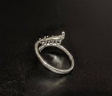 Solid Sterling Silver or 14kt Gold Three Stone Cluster Ladies Pre-Notched Blank Ring Size 6-8 setting 163-276/143-276