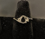 Sold Sterling Silver or 14kt Gold 6x4-8x5 Pear w/ Accents blank Ring shank setting Ring Size 7 163-673/143-673