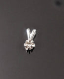 Solid Sterling Silver and 14kt Gold 2mm-5.5mm Round Buttercup Pendant Setting, New, Made in USA 161-124/141-124