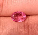 0.78ct, Natural Medium Pink Sapphire, 8x6mm Oval, SI loose stone, September Birthstone, Large Stone, Loose stone, Solitaire