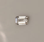 1.15ct, Natural (Genuine) White Clear Sapphire, 7x5mm Emerald Cut, VVS loose stone, September Birthstone, Diamond Like