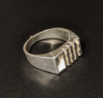 Solid Sterling Silver Inlay Blank Setting, Rough Casted, DYI Jewelry, Empty Ring, Carving, Engraving, For Silversmiths, Size 9-12, 562-247
